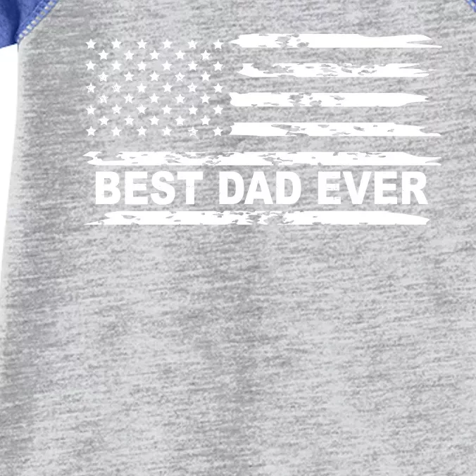 Best Dad Ever American Flag Infant Baby Jersey Bodysuit