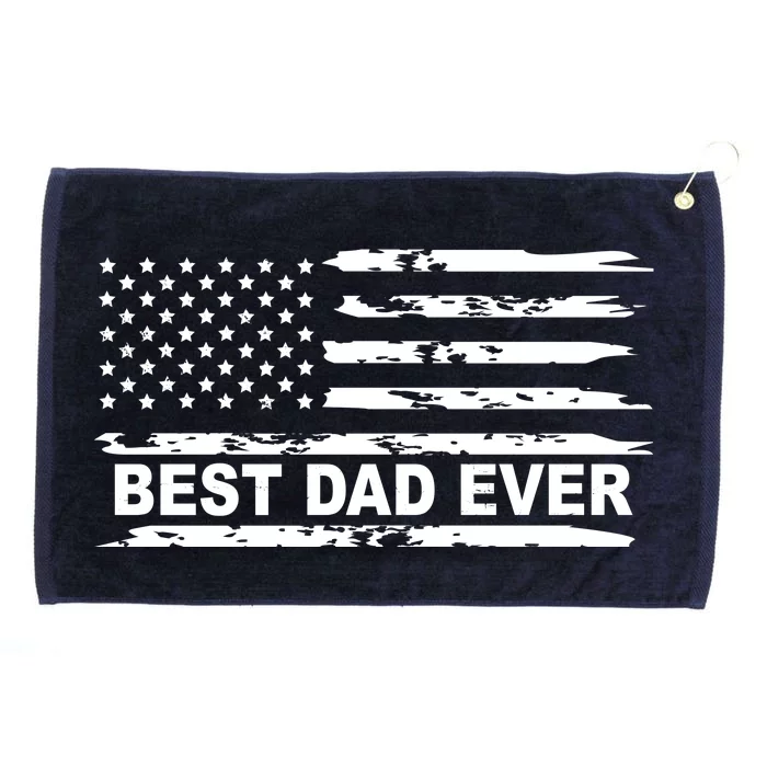 Best Dad Ever American Flag Grommeted Golf Towel