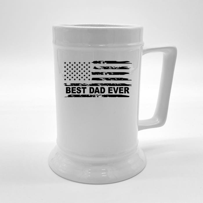 Best Dad Ever American Flag Front & Back Beer Stein