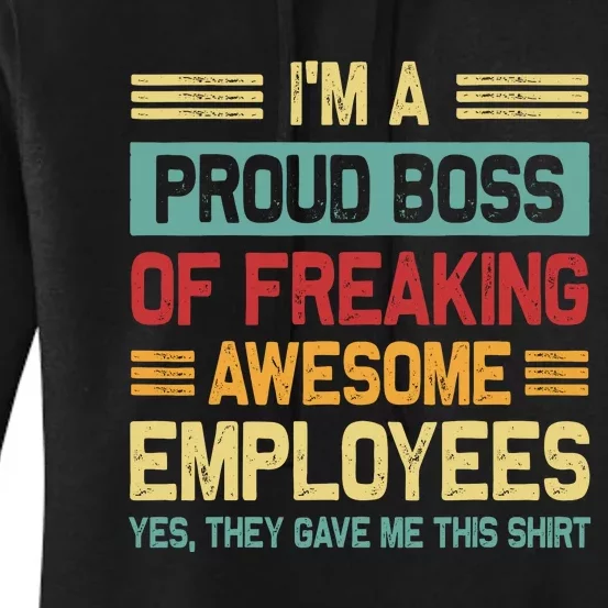 Boss Day Employee Appreciation Office Funny Boss Women's Pullover Hoodie