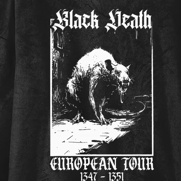 Black Death European Plague Rat Medieval Hooded Wearable Blanket