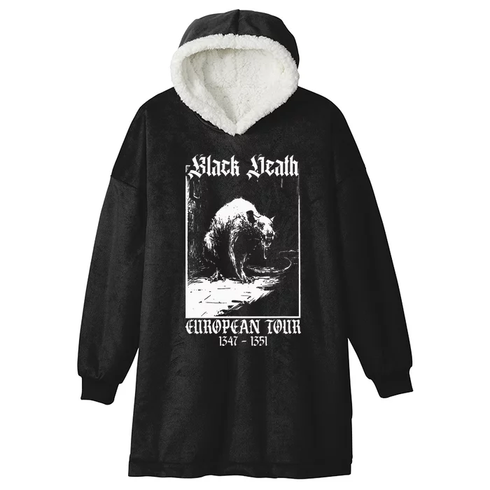 Black Death European Plague Rat Medieval Hooded Wearable Blanket