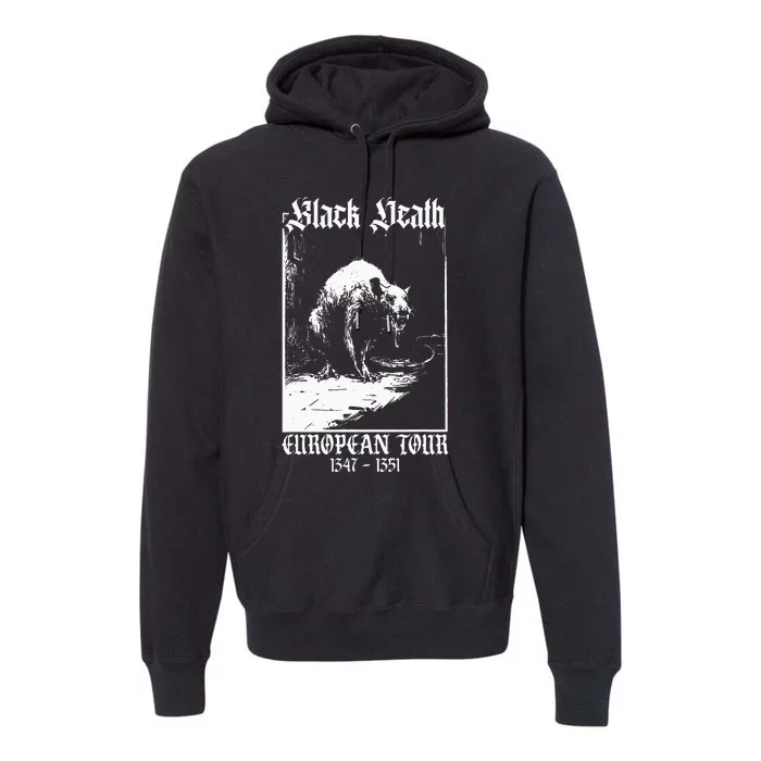 Black Death European Plague Rat Medieval Premium Hoodie