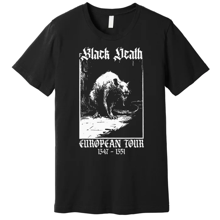 Black Death European Plague Rat Medieval Premium T-Shirt