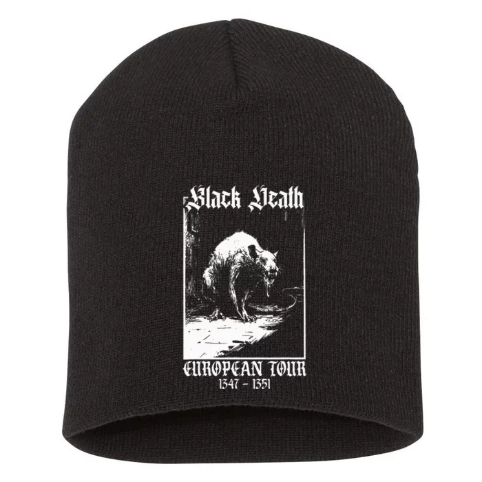 Black Death European Plague Rat Medieval Short Acrylic Beanie