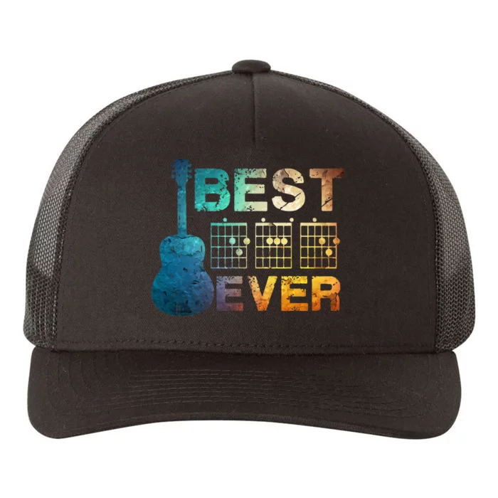 Best Dad Ever Guitar Chords Guitarist Father Father's day Yupoong Adult 5-Panel Trucker Hat