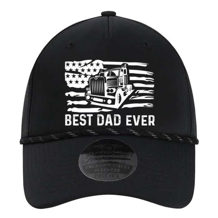 Best Dad Ever Flag Truck Dad Trucker Dad Best Trucking Dad Performance The Dyno Cap