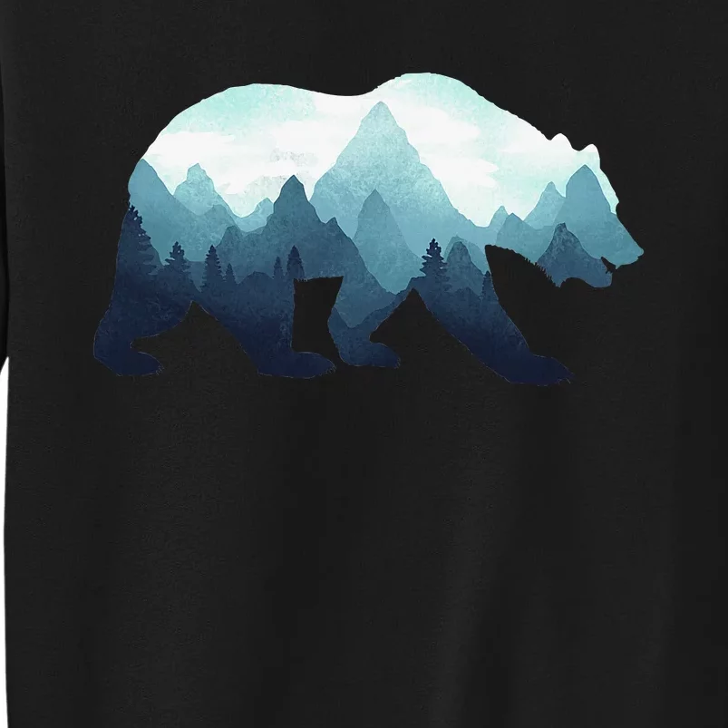 Bear Double Exposure Surreal Wildlife Animal Tall Sweatshirt