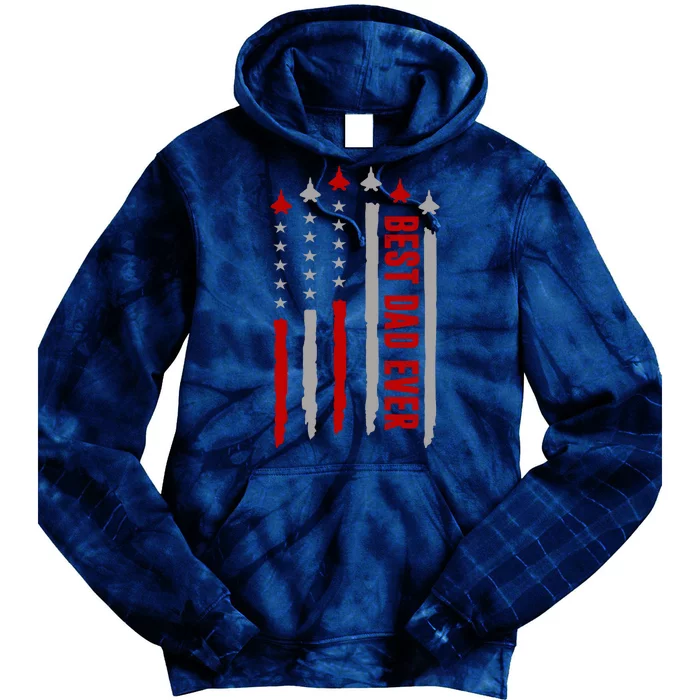 Best Dad Ever USA Flag Cute Gift Tie Dye Hoodie