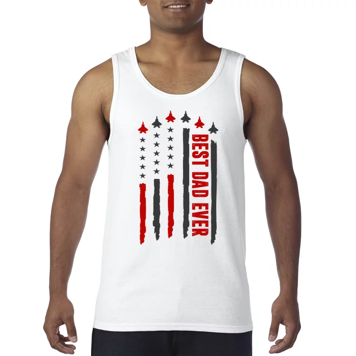 Best Dad Ever USA Flag Cute Gift Tank Top