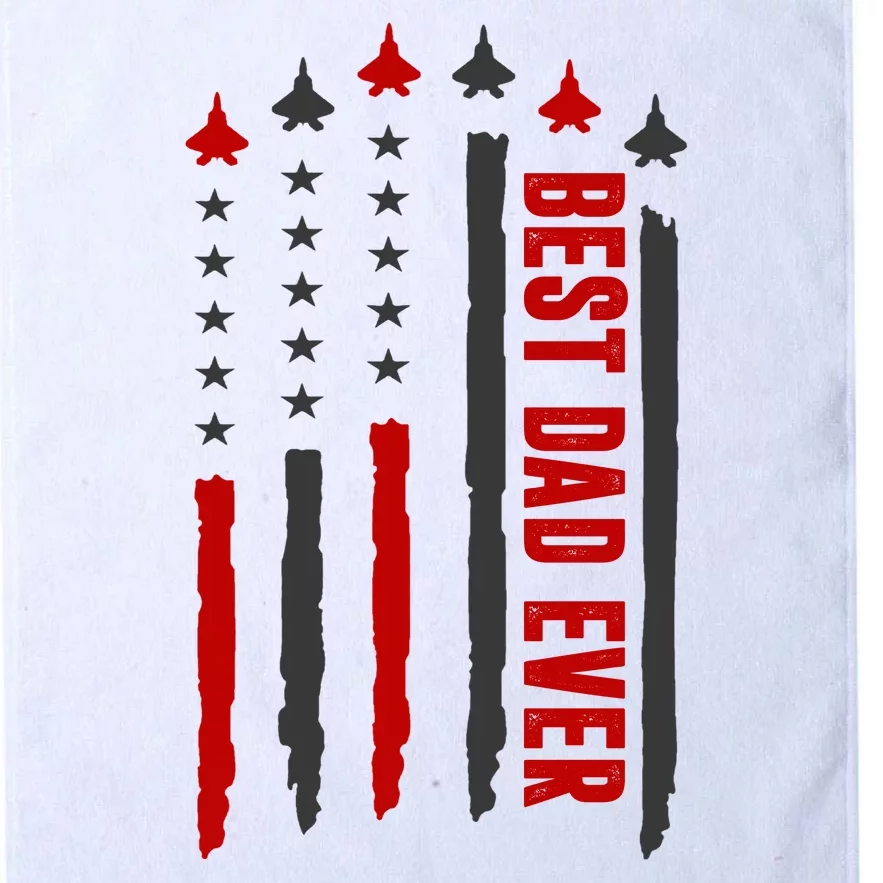 Best Dad Ever USA Flag Cute Gift Platinum Collection Golf Towel