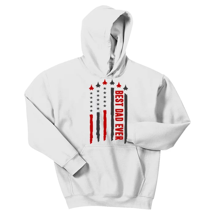 Best Dad Ever USA Flag Cute Gift Kids Hoodie