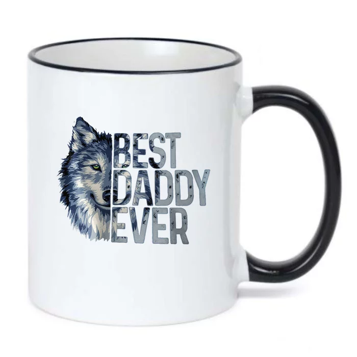 Best Daddy Ever Wolf Father Day Black Color Changing Mug