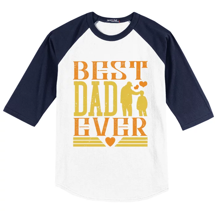 Best Dad Ever Baseball Sleeve Shirt