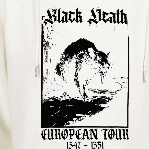 Black Death European Womens Funnel Neck Pullover Hood