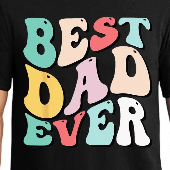 Best Dad Ever Fathers Day Groovy Men Daddy Gifts Pajama Set