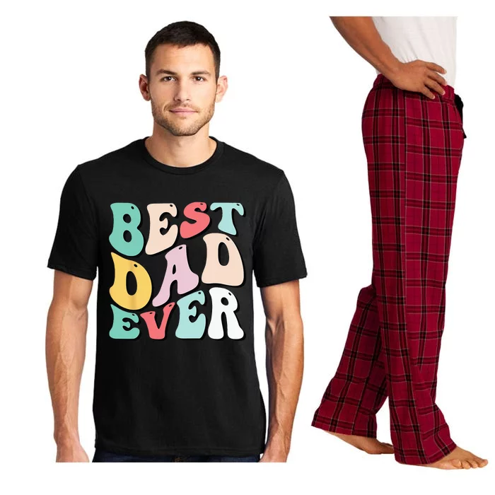 Best Dad Ever Fathers Day Groovy Men Daddy Gifts Pajama Set