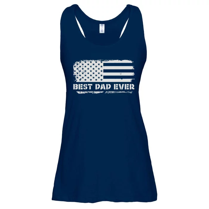 Best Dad Ever American Flag Gift For Dad For Dad Husband Men Funny Ladies Essential Flowy Tank