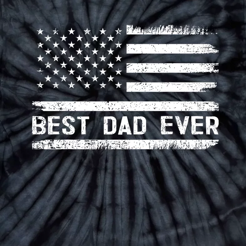 Best Dad Ever With US American Flag Gifts Fathers Day Dad Tie-Dye T-Shirt