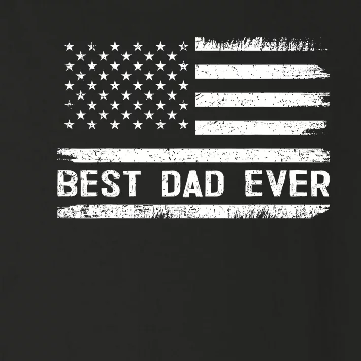 Best Dad Ever With US American Flag Gifts Fathers Day Dad Toddler Long Sleeve Shirt