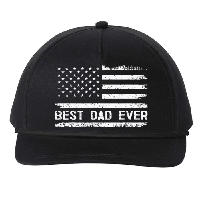 Best Dad Ever With US American Flag Gifts Fathers Day Dad Snapback Five-Panel Rope Hat