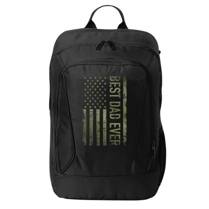 Best Dad Ever American Military Camouflage Flag Gift Father City Backpack