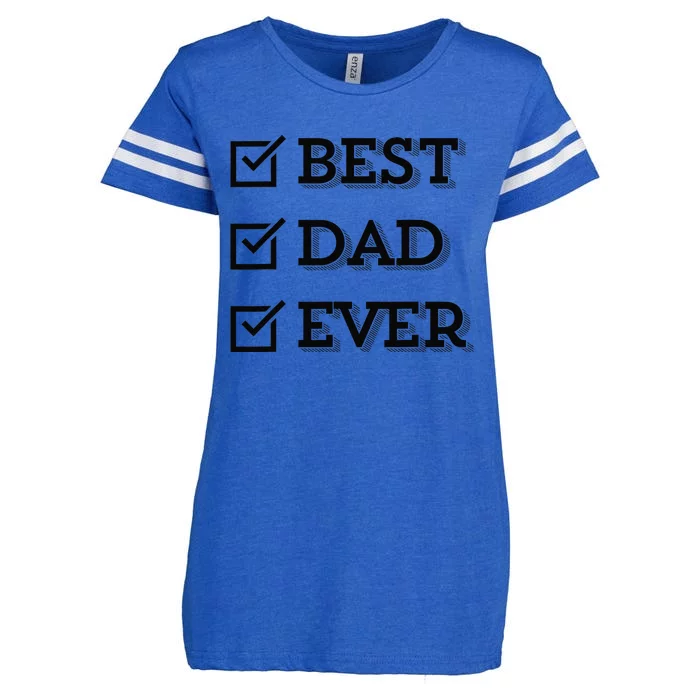 Best Dad Ever Gift For Dad From Daughter Sons Graphic Enza Ladies Jersey Football T-Shirt