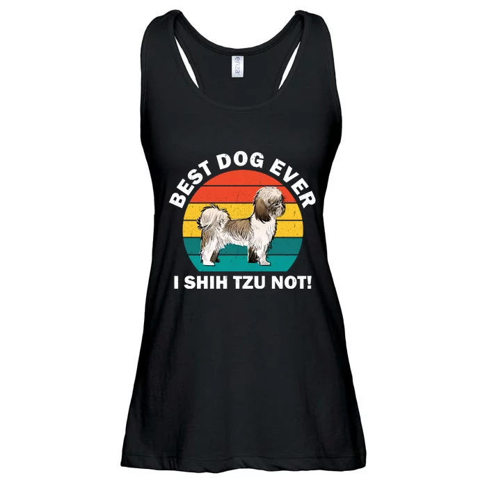 Best Dog Ever I Shih Tzu Not Ladies Essential Flowy Tank