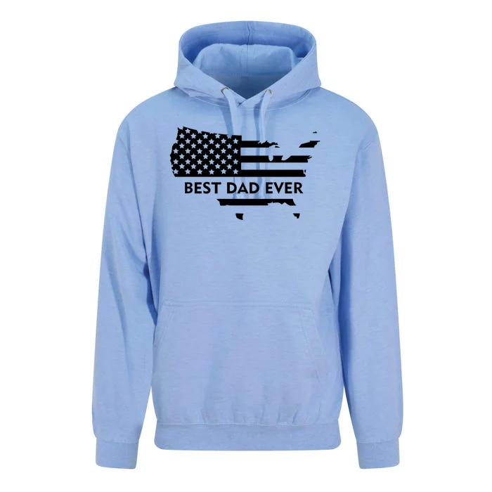 Best Dad Ever Patriot USA Flag Unisex Surf Hoodie