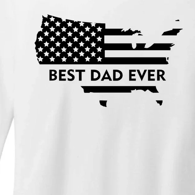 Best Dad Ever Patriot USA Flag Womens CVC Long Sleeve Shirt