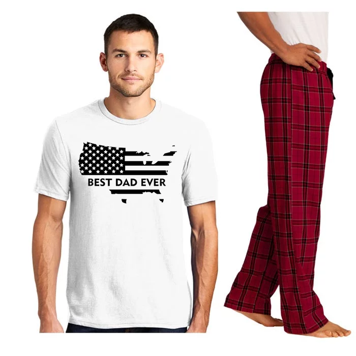 Best Dad Ever Patriot USA Flag Pajama Set