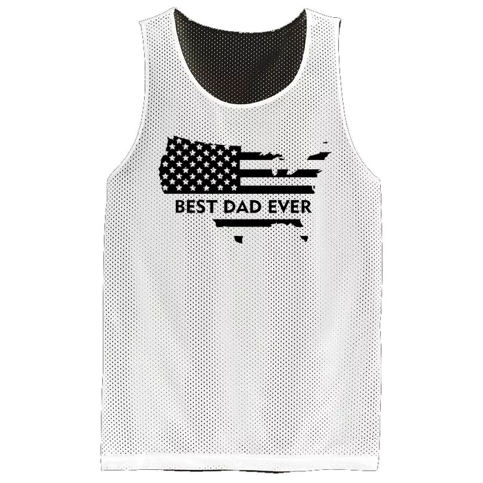 Best Dad Ever Patriot USA Flag Mesh Reversible Basketball Jersey Tank