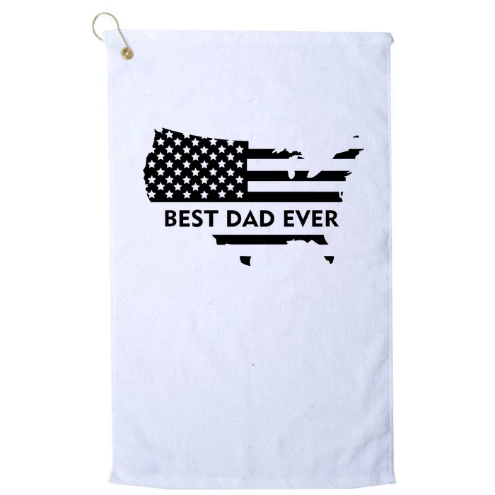 Best Dad Ever Patriot USA Flag Platinum Collection Golf Towel