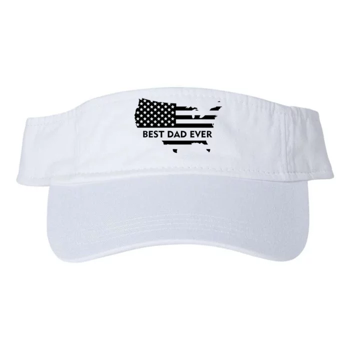 Best Dad Ever Patriot USA Flag Valucap Bio-Washed Visor