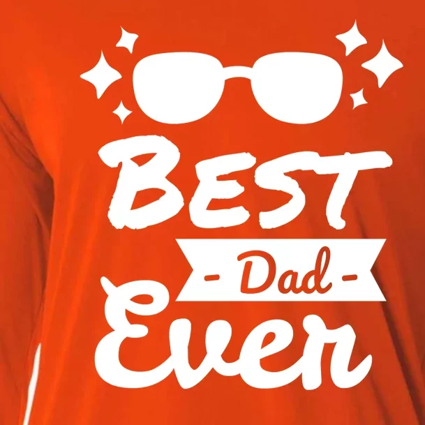 Best Dad Ever Cool Fathers Day Gift Cooling Performance Long Sleeve Crew