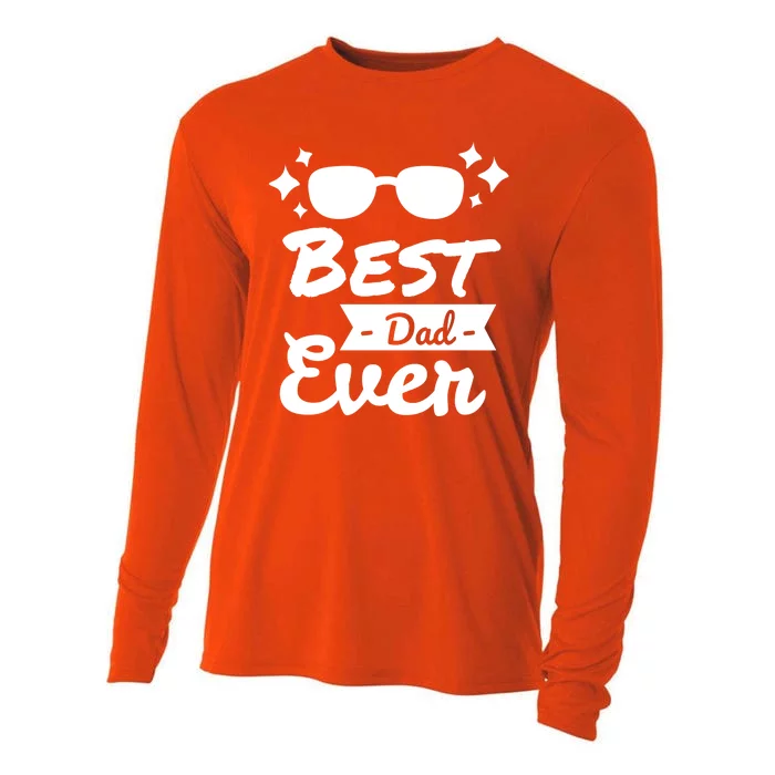 Best Dad Ever Cool Fathers Day Gift Cooling Performance Long Sleeve Crew