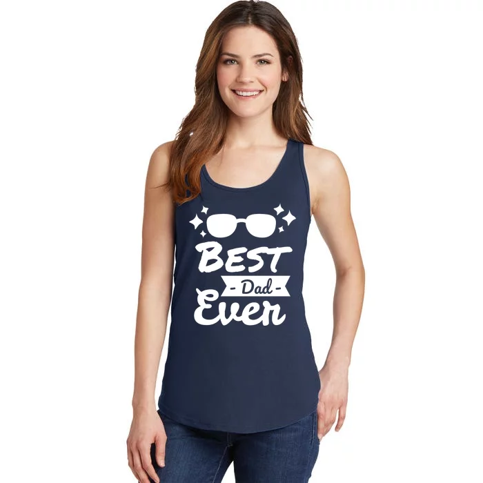 Best Dad Ever Cool Fathers Day Gift Ladies Essential Tank