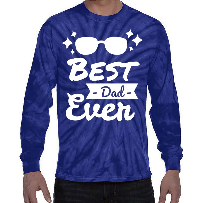 Best Dad Ever Cool Fathers Day Gift Tie-Dye Long Sleeve Shirt