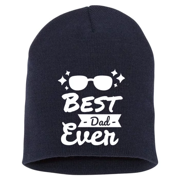 Best Dad Ever Cool Fathers Day Gift Short Acrylic Beanie