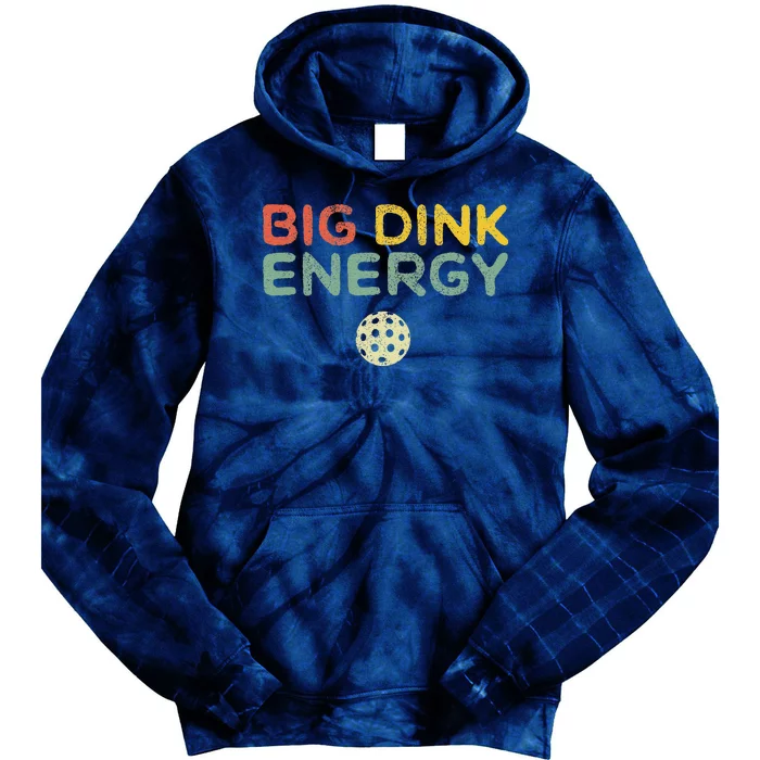 Big Dink Energy Pickleball Funny Pickle Ball Lover Retro Tie Dye Hoodie