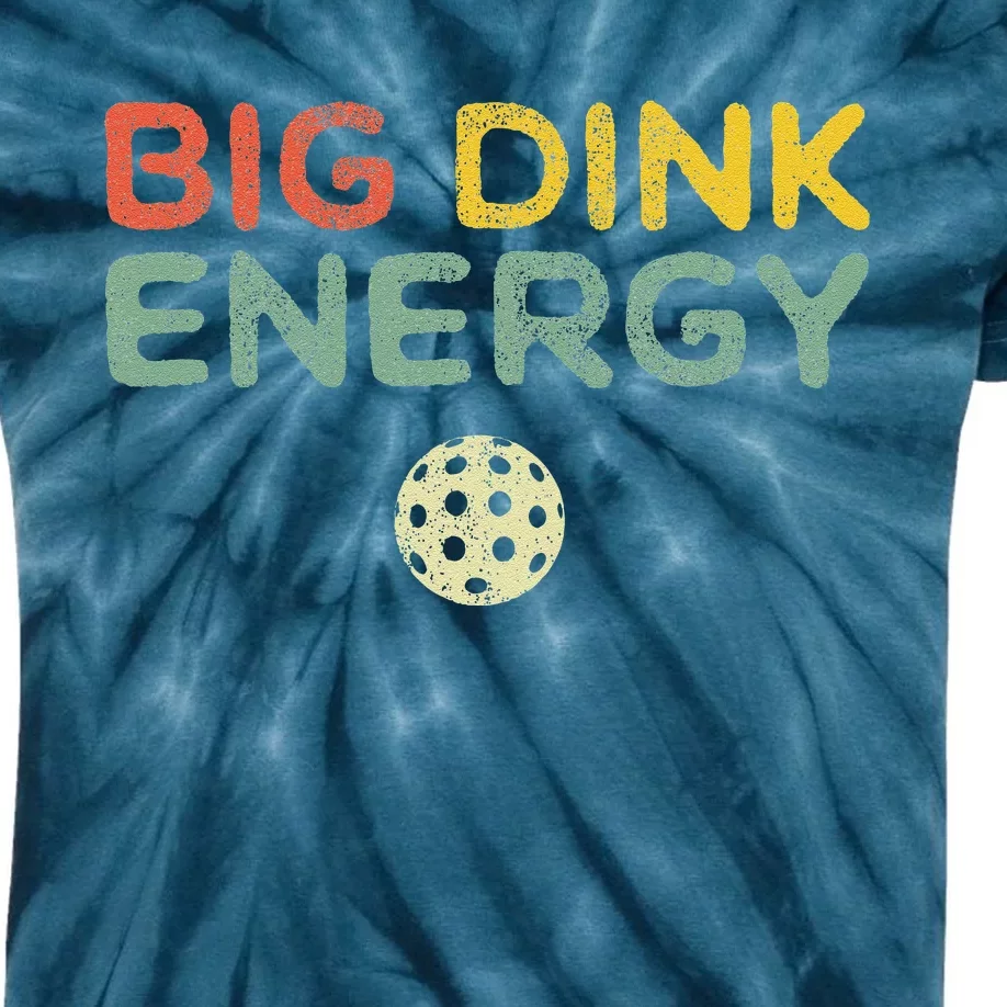 Big Dink Energy Pickleball Funny Pickle Ball Lover Retro Kids Tie-Dye T-Shirt