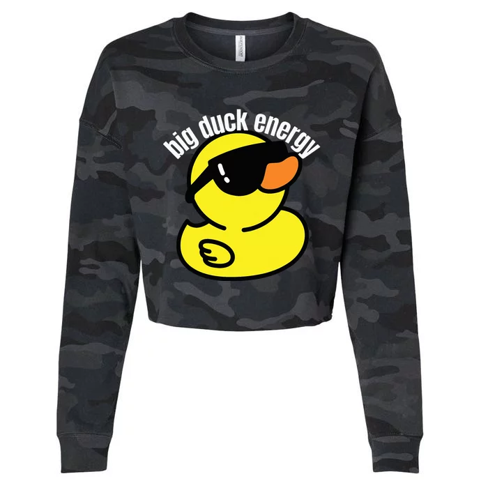 Big Duck Energy Funny Rubber Ducky Cropped Pullover Crew