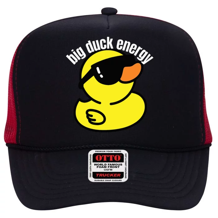 Big Duck Energy Funny Rubber Ducky High Crown Mesh Trucker Hat