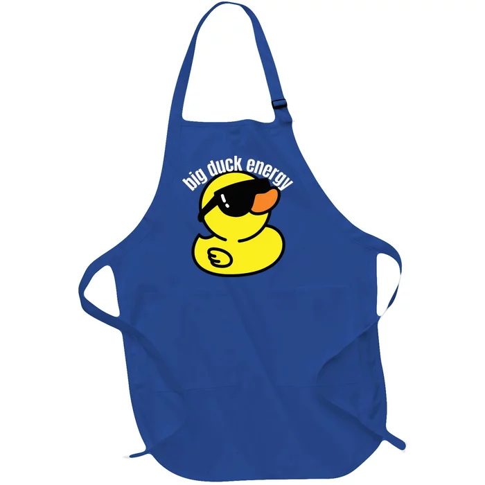 Big Duck Energy Funny Rubber Ducky Full-Length Apron With Pocket