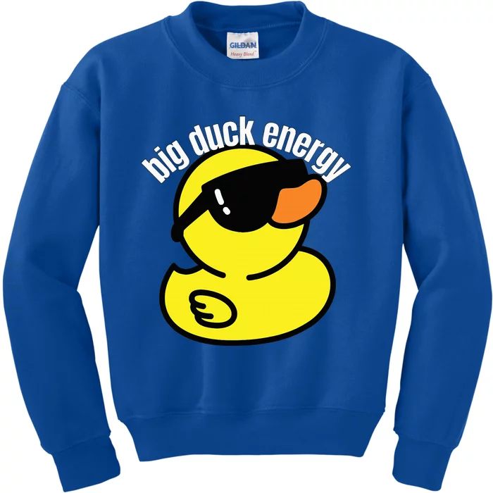 Big Duck Energy Funny Rubber Ducky Kids Sweatshirt