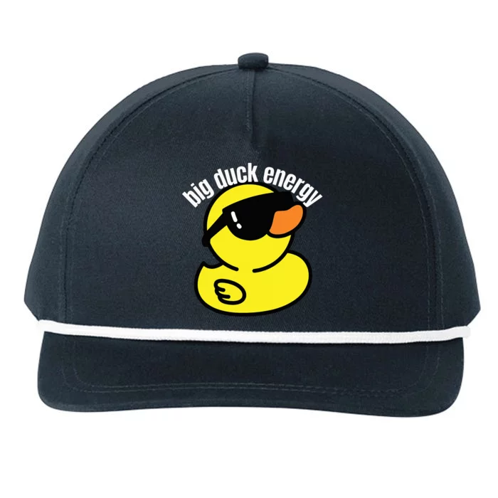 Big Duck Energy Funny Rubber Ducky Snapback Five-Panel Rope Hat