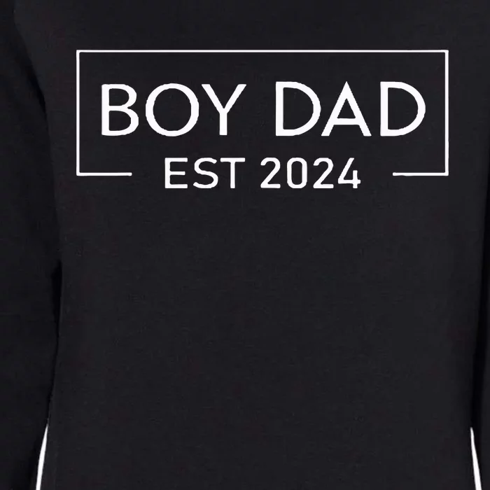 Boy Dad Est. 2024 Logo Dad 2024 Loading Womens California Wash Sweatshirt