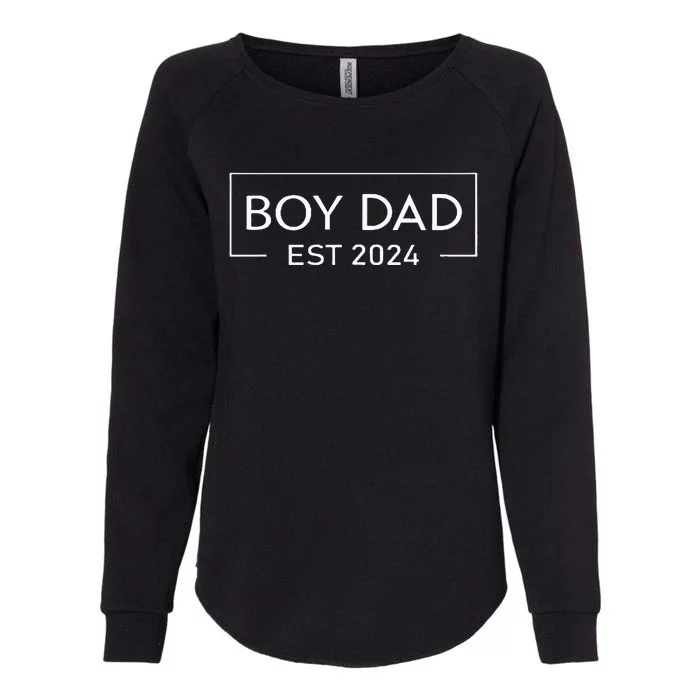 Boy Dad Est. 2024 Logo Dad 2024 Loading Womens California Wash Sweatshirt