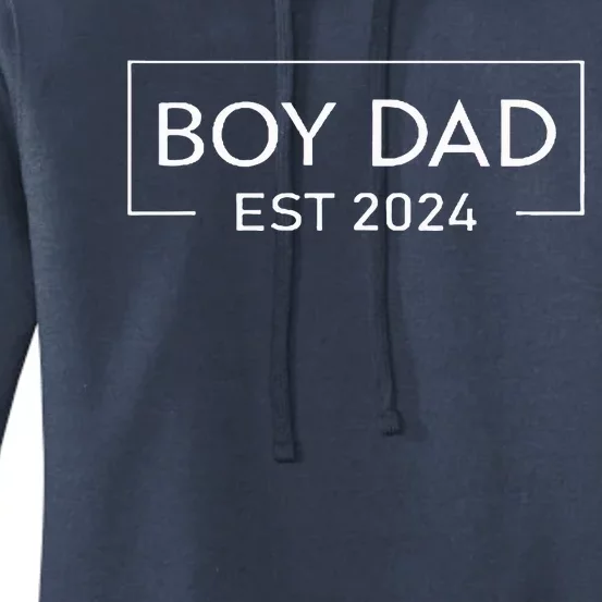 Boy Dad Est. 2024 Logo Dad 2024 Loading Women's Pullover Hoodie