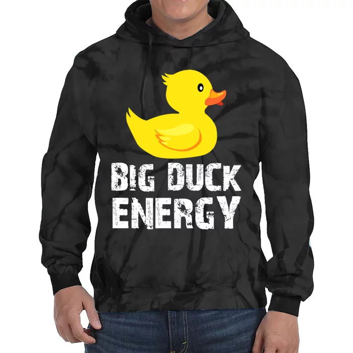 Big Duck Energy Yellow Rubber Duck Design Tie Dye Hoodie